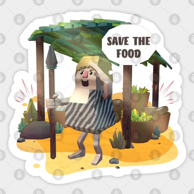 Save the food, Rho Sticker by Nakano_boy